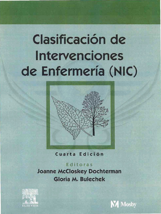 Book Cover: Clasificacion de Intervenciones de Enfermeria (NIC)